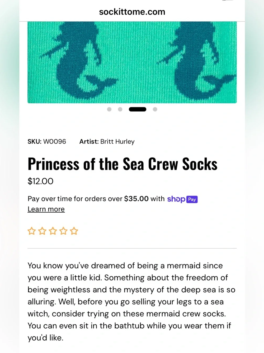 Mermaid socks - free add on